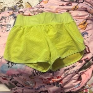 Neon yellow shorts